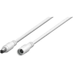 GOOBAY 76679 - Adapterkabel, 3000 mm, 2,5 mm, DC-Stecker auf DC-Kupplung, weiß