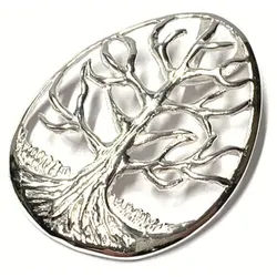 Edelschmiede925 Kettenanhänger Lebensbaum Anhänger 925 Silber Glanz Kettengleiter tropfen