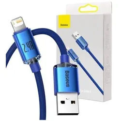 Crystal Shine cable USB to Lightning 2.4A 2m (blue)