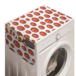 Abakuhaus Badorganizer Anti-Rutsch-Stoffabdeckung für Waschmaschine und Trockner, Basketball Realistische Art-Kugel