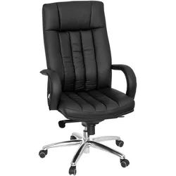 Mid.you Chefsessel , Schwarz , Textil , Drehkreuz , 62x129x50 cm , Wippfunktion, Sitzfläche 360° drehbar, ergonomische Rückenlehne , Büromöbel, Bürostühle, Chefsessel