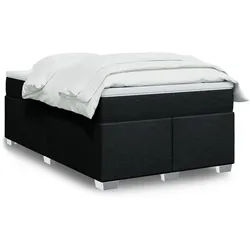 vidaXL Boxspringbett, Boxspringbett mit Matratze Schwarz 120x200 cm Stoff