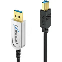 PURE FX-I645-007 - USB 10 Gb/s Glasfaser Kabel, FiberX, USB-A auf USB-B Stecker, 7