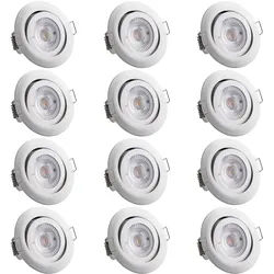 LED Einbauleuchte Krog 12er-Set Weiß