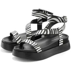 French Connection Sommerschuh, Plateausandale, Plateausandalette, Sandale Sommerschuh, Sandalette, offener Schuh, Pantolette schwarz 38