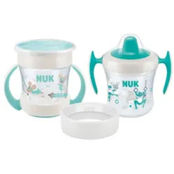 NUK Trinkbecher Mini Cups Set 3in1 160ml ab 6 M. mint&türkis (10255635) 1 St