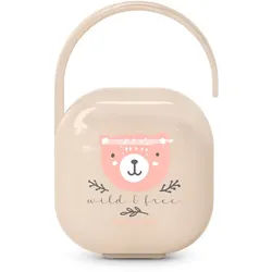 Suavinex Wild & Free Soother Holder Schnullerbox Pink 1 St.