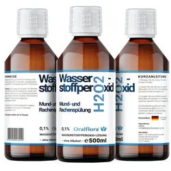 Oralflora Mundspülung H2O2 Wasserstoffperoxid 0,1% Mundwasser 500 ml