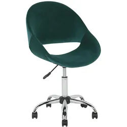 Beliani Bürostuhl Samtstoff Grün Selma , Metall , 62x84x62 cm , Büromöbel, Bürostühle, Drehstühle