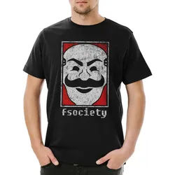 Urban Backwoods Print-Shirt Mr. Fsociety Logo Herren T-Shirt Symbol Robot Hacker Virus Wurm (1-tlg) Malware E Corp Company schwarz S