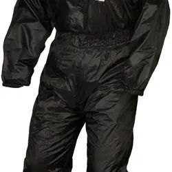 Modeka Motorradkombi Regenkombi Black Rain 100% wasser- und winddicht, langer Diagonalreißverschluss schwarz XL
