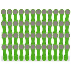 trendfinding Wäscheklammern 48 Wäscheklammern mit Edelstahlfedern und Softgrip Grau, Mit neuester Klammertechnik für empfindliche Wäsche bunt|grün