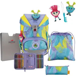 DerDieDas ErgoFlex Schulrucksack-Set 5-teilig mit Sportbeutel Hippie Hair