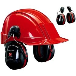 3M Peltor Optime III Kapselgehörschutz, Helmbefestigung Hi-Viz, mit Helmadapter P3E (für alle 3M Helme, ausgenommen G2000), SNR = 34 dB, H540P3EV