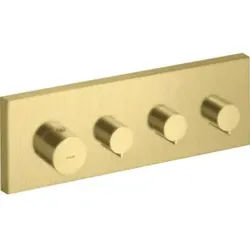 hansgrohe Fertigmontageset Axor Starck UP-Thermostat, eck., 3 Verbr., brush. br