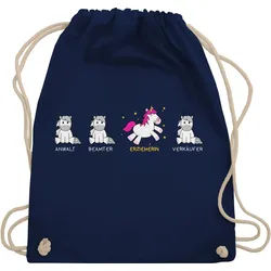 Shirtracer Turnbeutel Erzieherin Einhorn, Beruf und Job Geschenke blau
