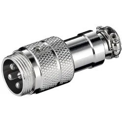 Goobay Mikrofonstecker, 4 Pin - mit geschraubter Zugentlastung
