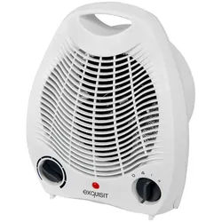 exquisit Heizlüfter HL 32025 we, 2000 W, 2 Heizstufen, Überhitzungsschutz, Ideal für Raumgröße von 20 m2 weiß