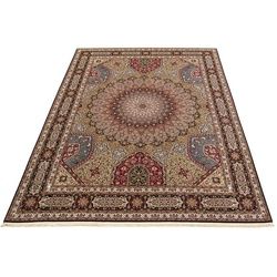 morgenland Orientteppich »Perser - Täbriz - Royal - 388 x 298 cm - mehrfarbig«, rechteckig, Wohnzimmer, Handgeknüpft, Einzelstück mit Zertifikat morgenland Mehrfarbig B/L: 298 cm x 388 cm