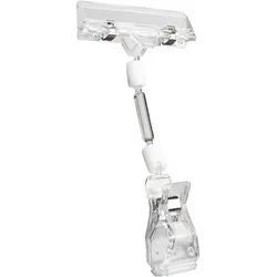 10 Sign-Clip mit großer Klammer, Höhe ca. 160 mm, transparent, PS