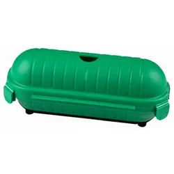 Heitronic 21050 Sicherheitsbox MINIMO, IP44, Schutz von Steckverbindungen, für Garten oder Camping, grün