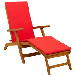 vidaXL Gartenliege 55 x 146 x 91 cm Liegestuhl zum Verstellen und Klappen 55x146x91 cm