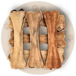 Warnick ́s Tierfutterservice Kauknochen mit Pansen 12cm - gefüllte Hundeknochen, Leckerli für: Hunde