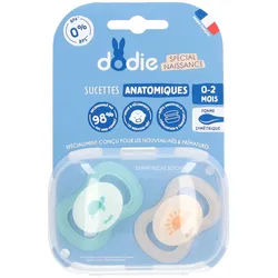 Dodie Sucettes Anatomiques Vert - Beige 0-2 Mois