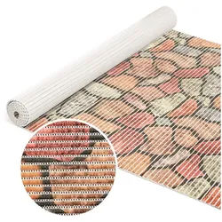 ANRO Schaum-Badematte Antirutschmatte Weichschaummatte Badezimmer Entspannung, Höhe 5 mm, strapazierfähig, Drainage Effekt, Rillen, wasserdurchlässig, rutschhemmend, pflegeleicht, Weich, Rutschfest, Rutschhemmend, Schnelltrockend, mit Drainagelöchern, Modern, Praktisch, PVC, Eckig, Geprägt braun Eckig | 80 cm x 300 cm x 5 mm