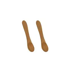 Metaltex Oliven-Holz Salz- & Gewürzlöffel, 2-teilig, Kleine Holzlöffel für leichtes Würzen von Gerichten, 1 Set, 11,5 cm