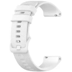 BTTO Smartwatch-Armband Silikonband Uhrenarmband Wasserdicht 18 mm/20 mm/22mm Breiten, 6 Farben, SmartWatch-Armband für Samsung Galaxy Watch/Huawei Watch/Garmin/Fossi weiß