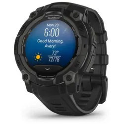 Garmin Instinct 3 AMOLED 45mm, Schwarz Smartwatch schwarz