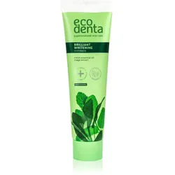 Ecodenta Green Brilliant Whitening bleichende Zahnpasta mit Fluor für frischen Atem Mint Oil + Sage Extract 100 ml
