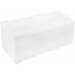 Papierhandtücher, 24 x 21 cm, weiß, 2-lagig, ZZ-Falz, 1 Karton = 3.200 Blatt