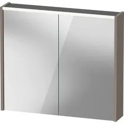 Duravit D-Code Spiegelschrank Verspiegelt DC7106043430000 800x700x148, Basalt Matt, Steckdose, LED