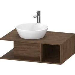 Duravit D-Neo Konsolenwaschtischunterbau wandhängend Nussbaum dunkel Matt 800x550x260 mm - DE4928021 DE492802121