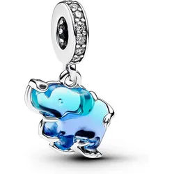 Pandora Kettenanhänger Pandora Blauer Murano-Glas Elefanten Charm-Anhänger 793339C01 Anhänger