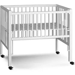 Beistellbett TISSI "MAXI Boxspring, weiß", Baby, Gr. Liegefläche B/L: 50cm x 90cm, kein Härtegrad, weiß, Massivholz, Babybetten, Made in Europe