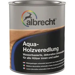 Lack Albrecht Lasur Aqua-Holzveredlung 750 ml Universallasur Holzlasur Schutzlasur braun
