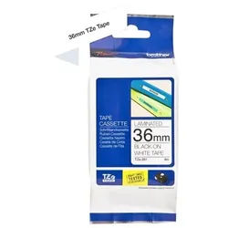 Tape Sort tekst hvid tape 36mm