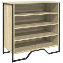 vidaXL Schuhschrank NA Schuhregal Schuhablage Schuhschrank Sonoma Eiche 80x38x78 cm Spanpl beige