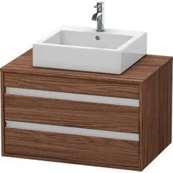 Duravit Ketho Konsolenwaschtischunterbau wandhängend Nussbaum dunkel Matt 800x550x496 mm - KT6654021 KT665402121