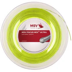 MSV Tennissaite Focus Hex Ultra (Spin+Spannungskonstanz) neongelb 200m Rolle