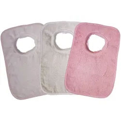 Lätzchen WÖRNER "Riesen-Schlupflatz 3er Pack", Baby, rosa, greige, Baumwolle, Lätzchen, maschinenwaschbar, trocknergeeignet
