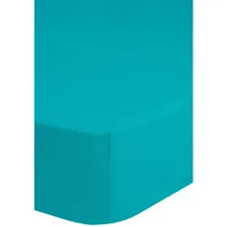 Mid.you Spannleintuch , Türkis , Textil , 140x200 cm , Oeko-Tex® Standard 100 , Rundumgummi, bügelleicht, spielend leicht zu überziehen , Heimtextilien, Bettwäsche & Leintücher, Leintücher, Spannleintücher