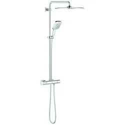 Duschsystem Rainshower SmartActive 310 26652, mit Thermostatbatterie, Wandmontage, Kopfbrause Cube, Handbrause Cube 26582000