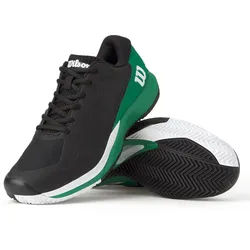 Wilson Rush Pro Ace Clay/Sandplatz (Stabilität, 2E/weit) 2025 schwarz/grün Tennisschuh schwarz 45 1/3 EU