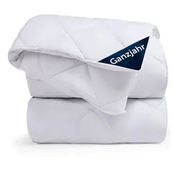 Blumtal Ganzjahresdecke 155/220 cm , Weiß , Textil , Füllung: Polyester , Rechteckig , 155x220 cm , Oeko-Tex® Standard 100 , Heimtextilien, Kopfpolster & Bettdecken, Bettdecken, Ganzjahresdecken