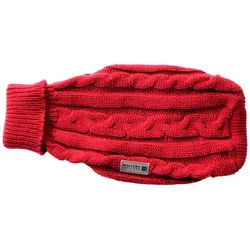 Wolters Hundepullover Zopf-Strickpullover für Mops & Co. rot rot Rückenlänge: 30 cm