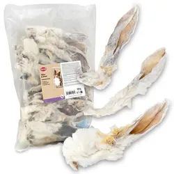 Trixie Kaninchenohren mit Fell, getrocknet, 500g